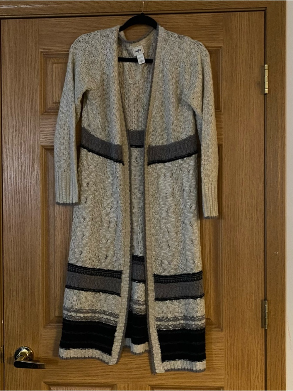 Daytrip Women’s Stripe Knit Cardigan Duster Size Medium